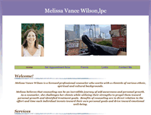 Tablet Screenshot of melissavancewilson.com